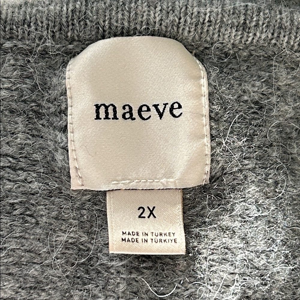 Anthropologie Maeve Rhinestone Flower Button Peplum Cardigan Sweater New Size 2X - Picture 11 of 13
